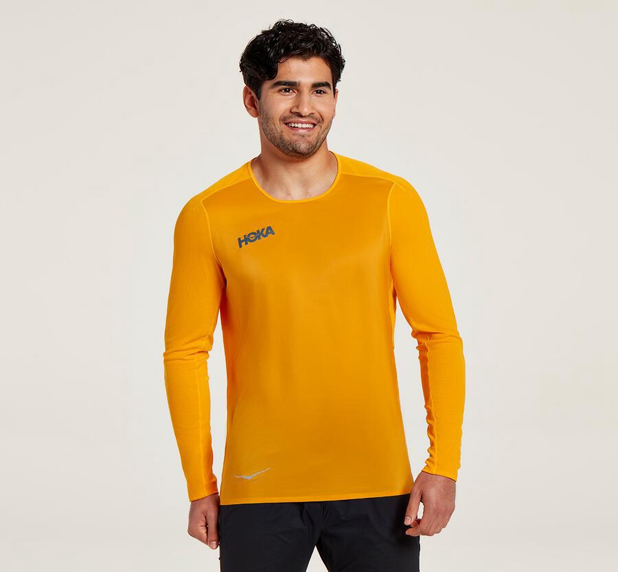 Haut Hoka One One Wind Homme - Jaune - HCZ-693720